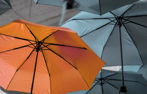 Regenschirm orange