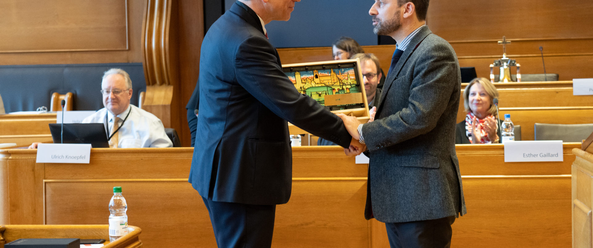 ÖRK-Generalsekretär Tveit, Ratspräsident Gottfried Locher