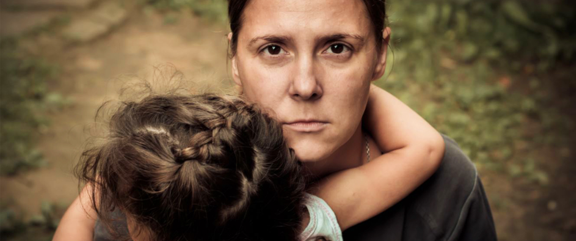 Mutter mit Kind, Flüchtende aus der Ukraine