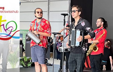 On Stage, Musikgruppe an der Vollversammlung in Karlsruhe